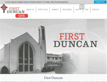 Tablet Screenshot of firstduncan.org